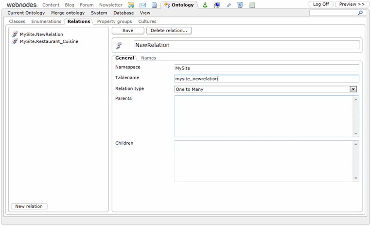 relations create new relation page relations create new relation page