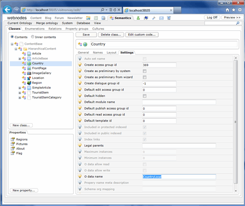 odata settings odata settingsodata settings
